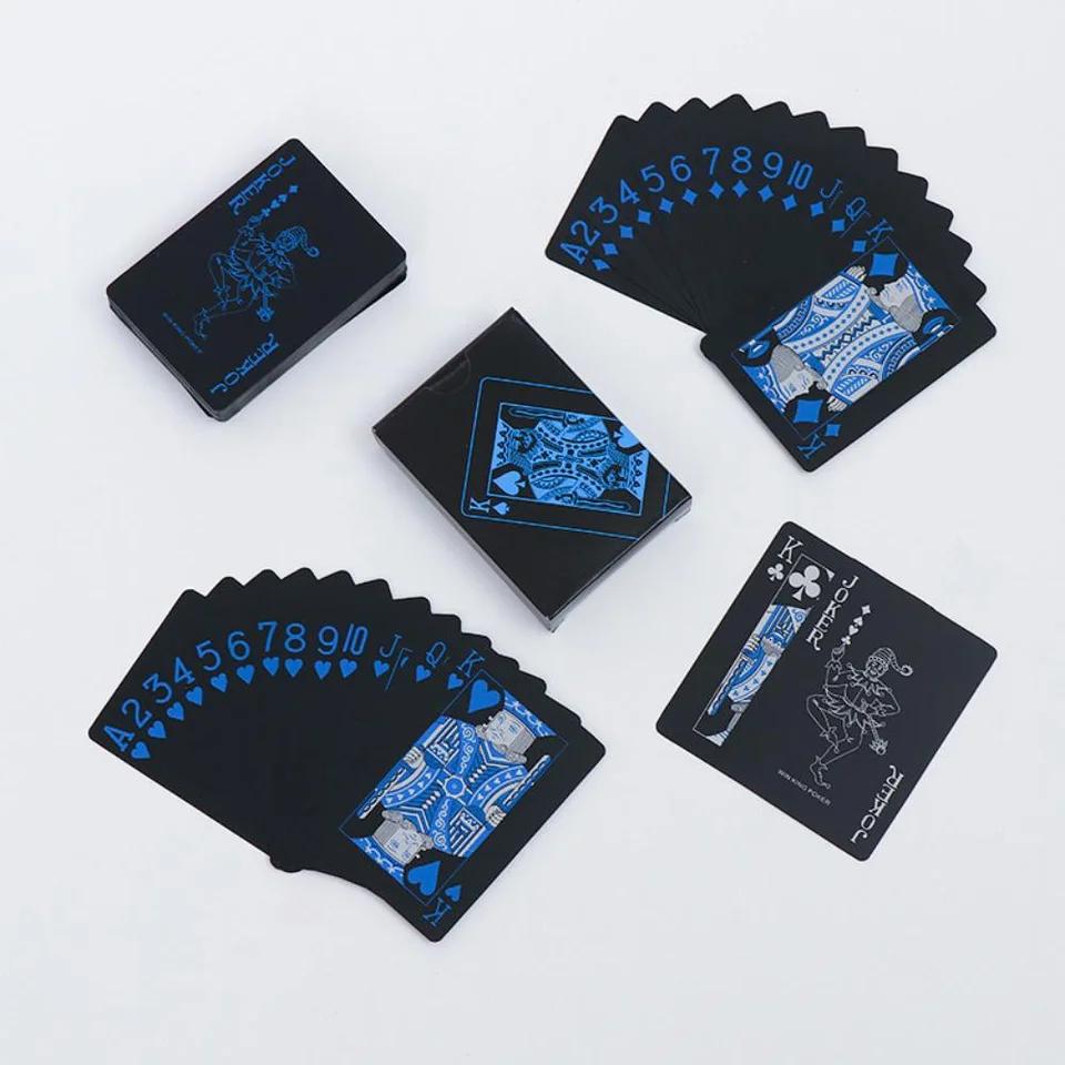 Conjunto de Cartas de Jogo de PVC Impermeáveis - Baralho Durável de 54 Cartas para Festas Jogos Cardistry e Truques de Mágica Ideal para Diversão em Família