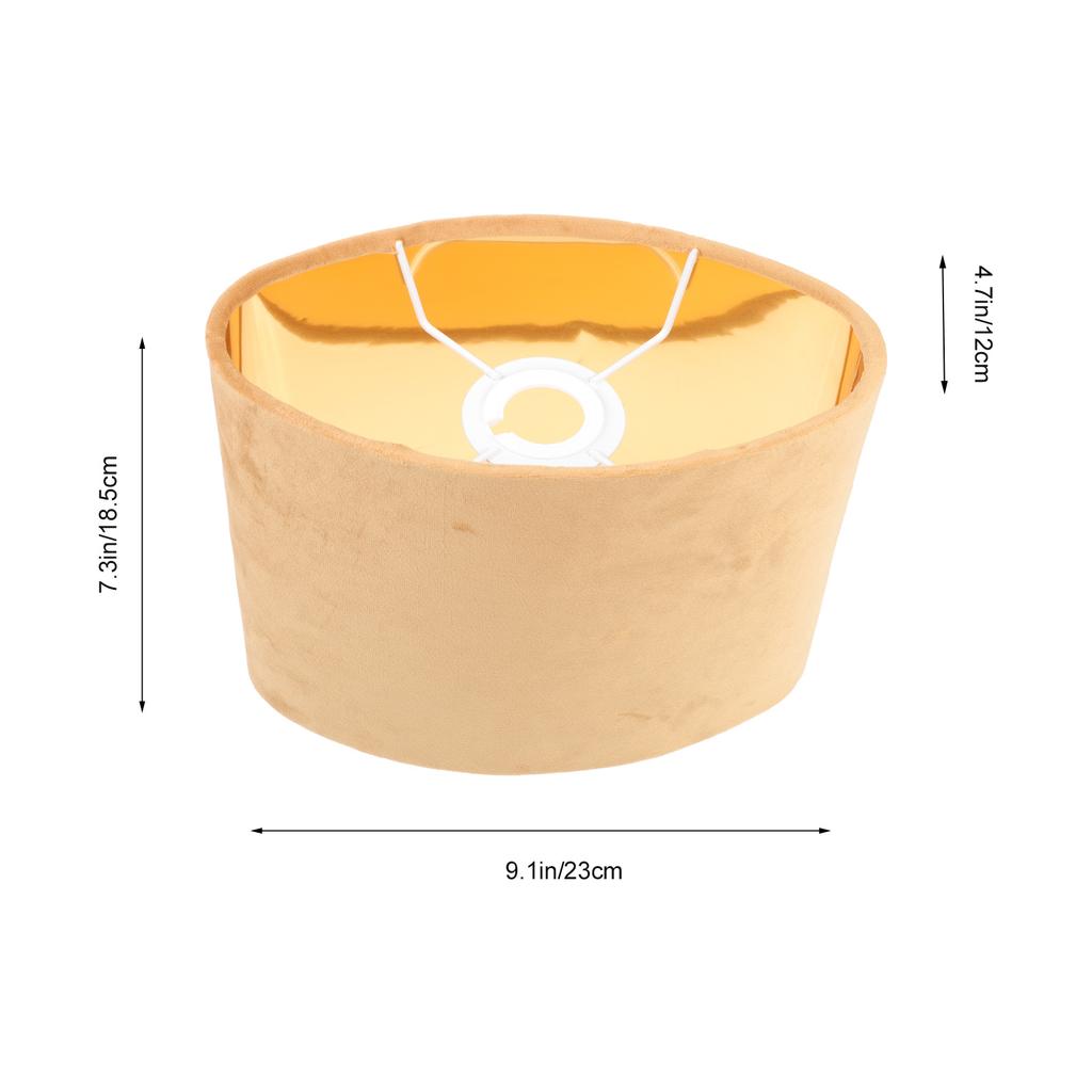 Oval Lamp Shades Table Lamp Cover White Golden Lining E27 Simple Cloth Light Cover Durable Lampshade Bedroom Living Room Office