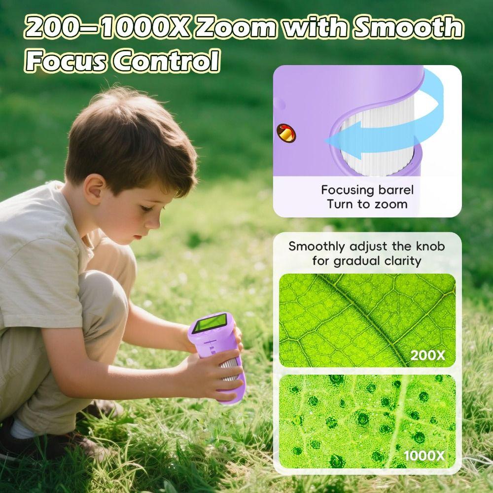 Wiederaufladbares Handmikroskop 1000-fache Vergrößerung Taschenkamera-Mikroskop für Studenten