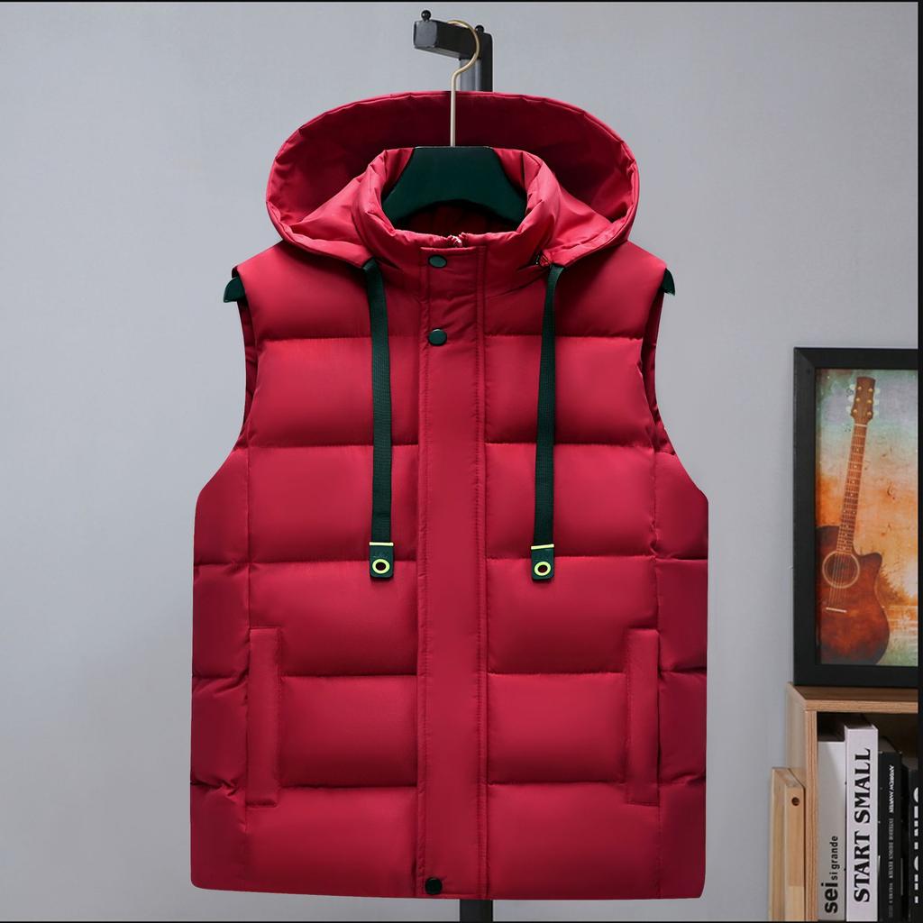Autumn Winter New Men Down Hooded Vests Men Lightweight Windproof Casual Outdoor Waistcoats Ultra Light Male Padded Waistcoats