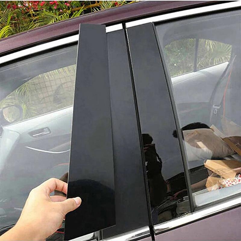 Per Nissan Qashqai J11 2008-2015 2009 2010 2011 2012 2013 2014 Copertura Trim Montante Pilastro B C Finestrino Porta Auto Adesivi PC Nero Lucido Accessori