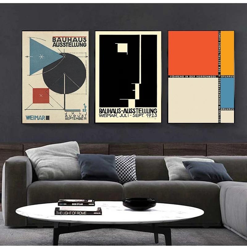 Bauhaus Abstrakte Kunstdrucke Modernes minimalistisches Poster Fuhrend In Der Herrenmode Kunst Leinwand Malerei Bild Home Wand Kunst Dekor