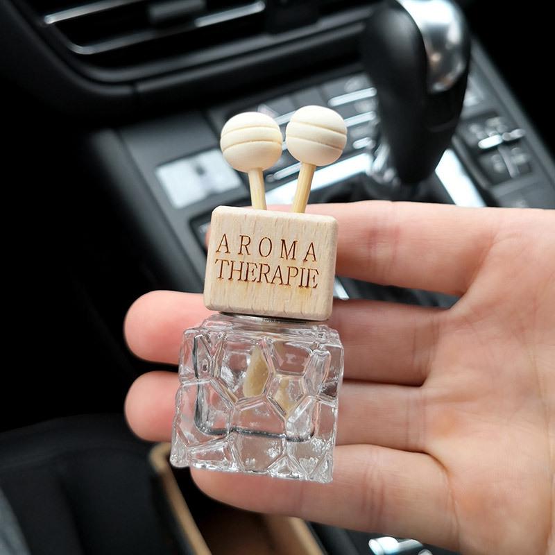 Car Vent Glass Aromatherapy Bottle - Essential Oil Scented Ornament for Car Interior Decoration