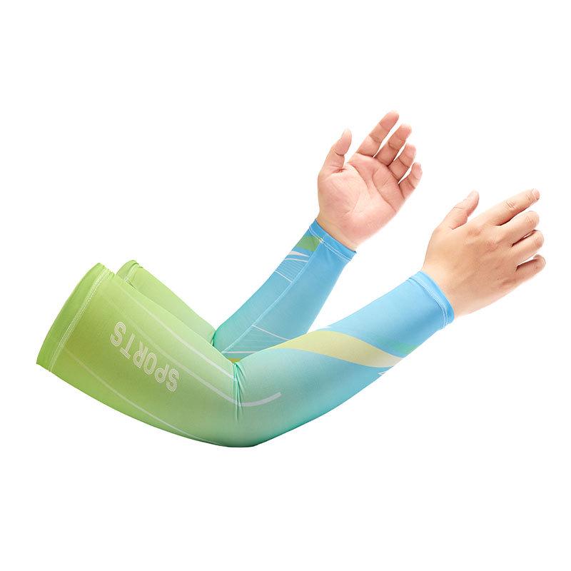 Sport Style Sun Protection Breathable Cycling Arm Warmers for Men and Women - Thin Ice Silk Sleeves