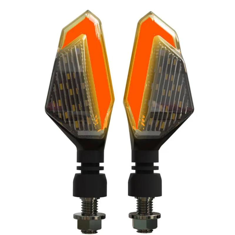 1Pair Motorcycle Signal Lights Motorbike LED Turn Warning Light Flashing Headlight Indicator Turn Signal Light For Yamaha Honda