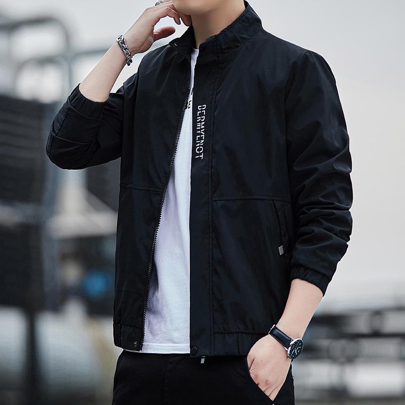 2023 Men's Spring/Fall Workwear Jacket: Korean-Style, Thin, Loose-Fit, Casual Baseball Jacket for Sports