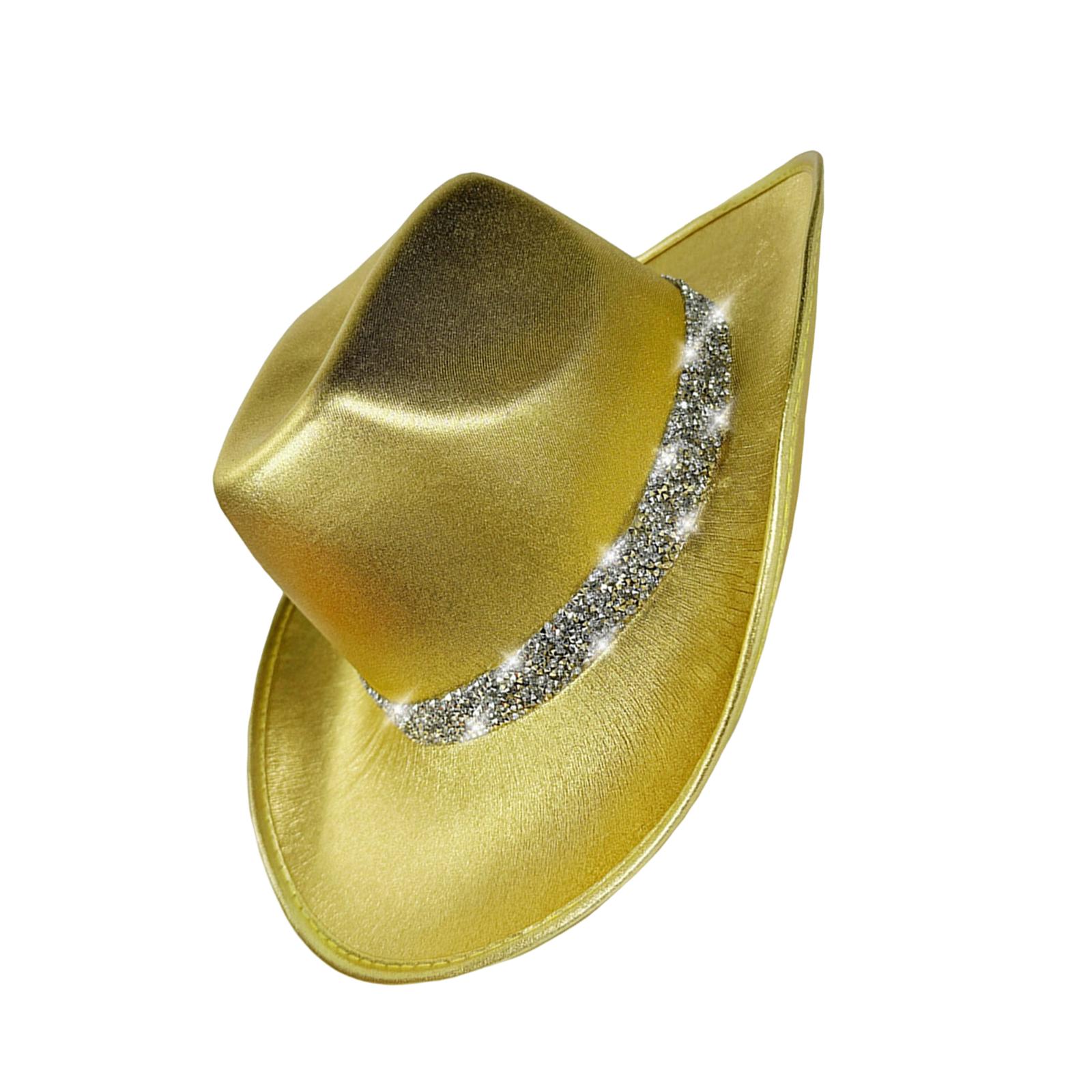 

Bride Cowboy Hats Crystal Panama Hat for Bachelorette Party Cocktail Parties Vacation Sparkly Crystal for Comedian