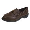 [Yushilai] Metal buckle retro loafers women's 2025 spring new soft-soled British-style temperament small leather shoes
