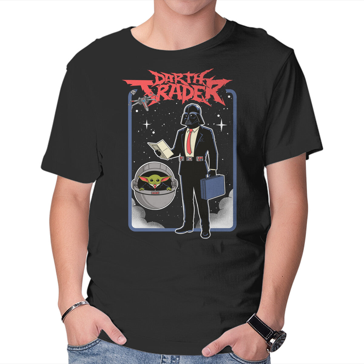 Unisex Crew Neck T-Shirt Darth Trader Graphic Short Sleeve Casual Tee XXL