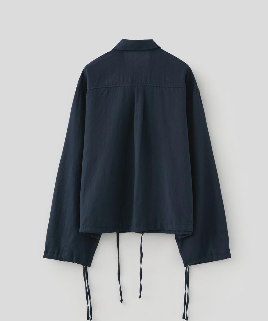 Lounellain Positano Tencel Linen Shirt_Navy