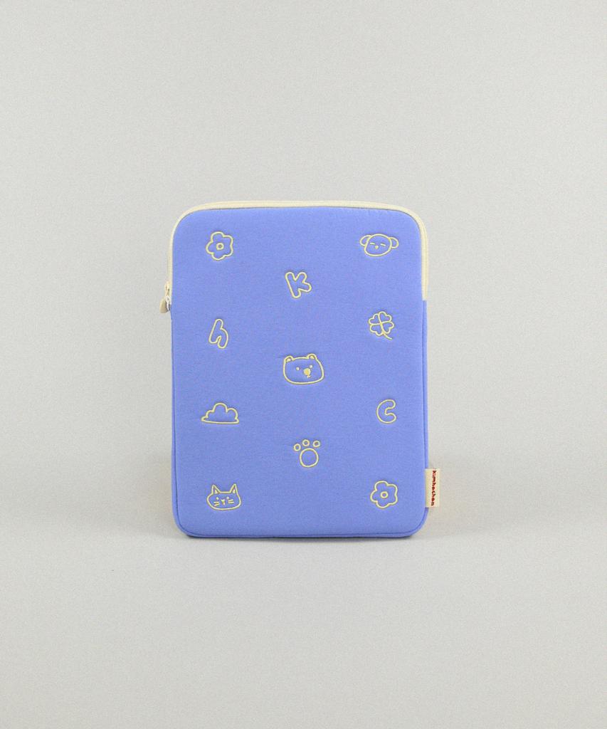 Kimhachan Pupi Pattern Ipad Pouch - Lilac