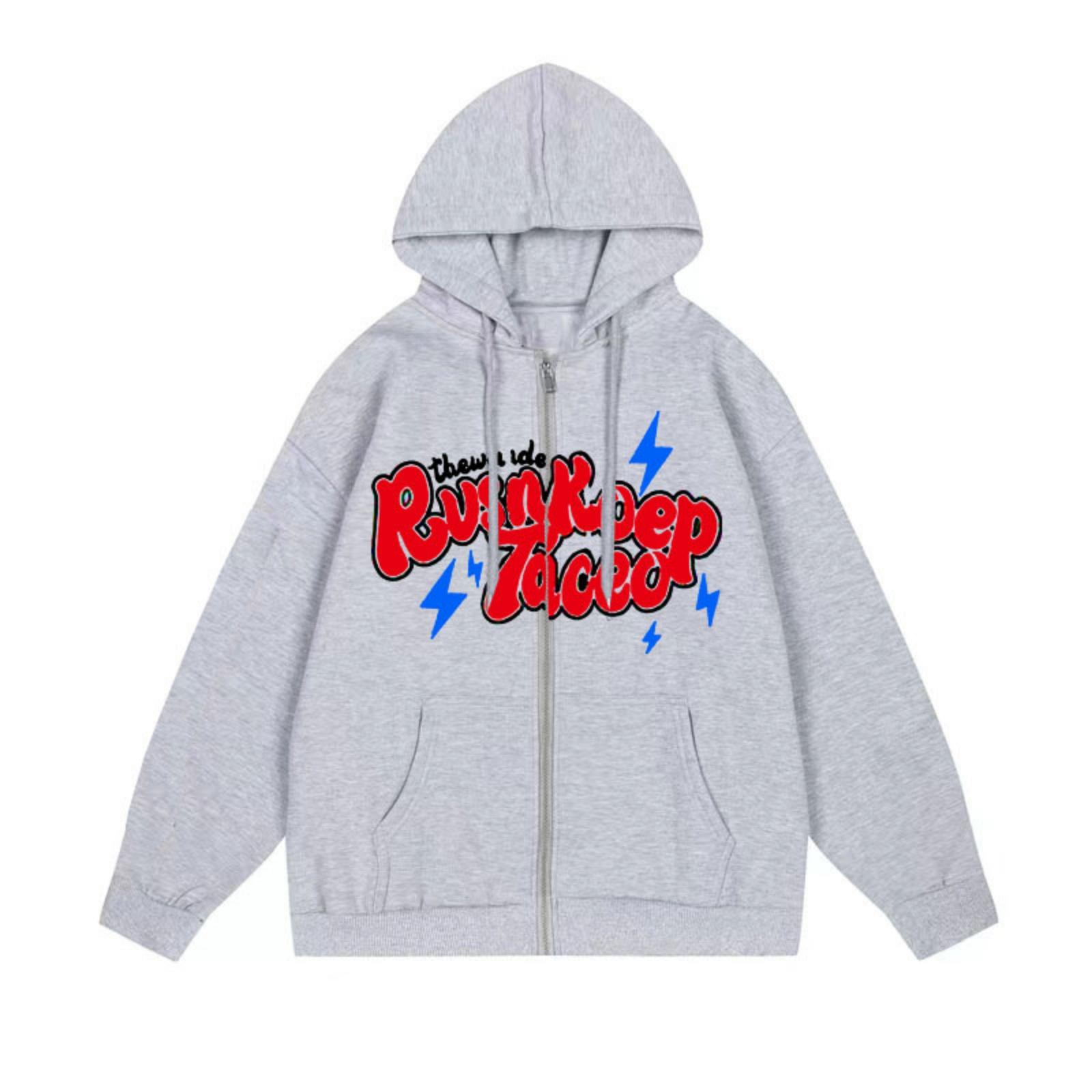 

Men s And Women s Casual Solid-color Zipper Hoodie, Men s Trendy Letter-printed Hoodie Jacket XL