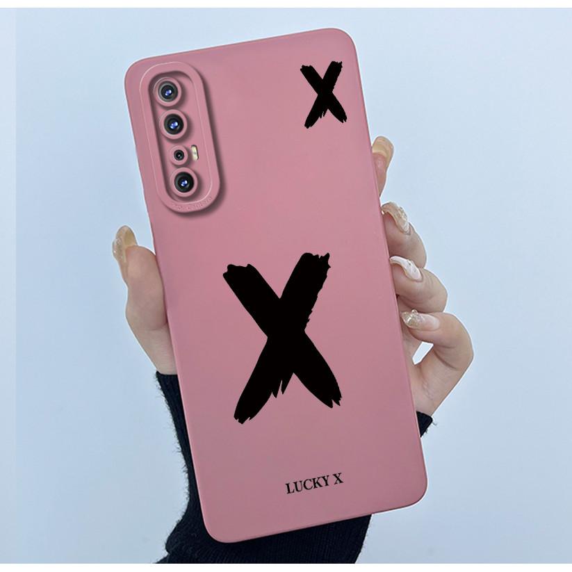 

For OPPO Reno3 Pro / 3Pro Cover Case Lucky Initial Letter Couple Silicone Soft Matte Phone Bumper for Oppo Reno 3 Pro Casing OPPO Reno3 Pro 4G