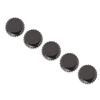 5pcs Steel Watch Crown Watch Head Watchmaker Repairing Parts Replacement Accessories Black6mm   0.24in