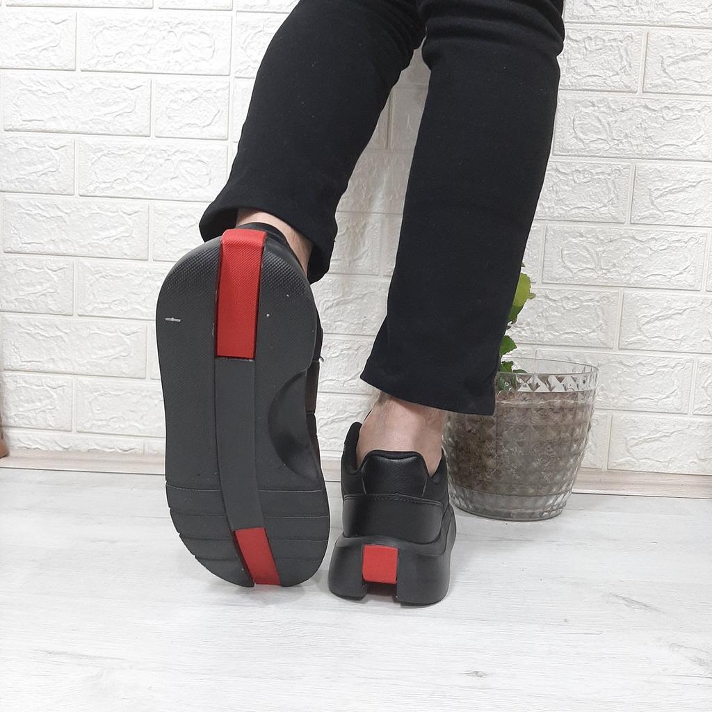 Bestof 544 Black-Black Fuspet Thick Soled Sports Shoes