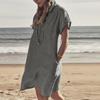 Abito da camicia alla moda da donna, abito da spiaggia, abiti casual
