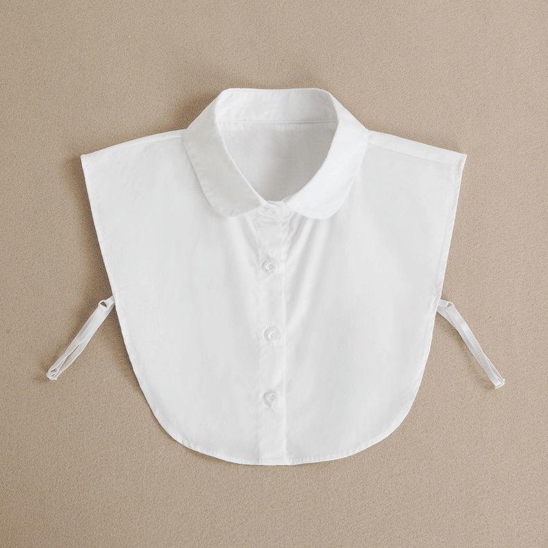 Ear Edge Pleated Fake Collar Versatile Collar Shirt Organza Decoration White Shirt For Women
