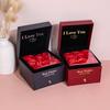9 Rose Box with Jewelry Drawer Soap Flower Gift Box for Necklace Ring Packaging Women's Holiday Gift Preserved Rose Jewelry Case