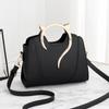 Cat Shaped Handle Women Handbag Trendy And Fashionable  Solid Color  Simple And Casual Crossbody Shoulder Shell Bag