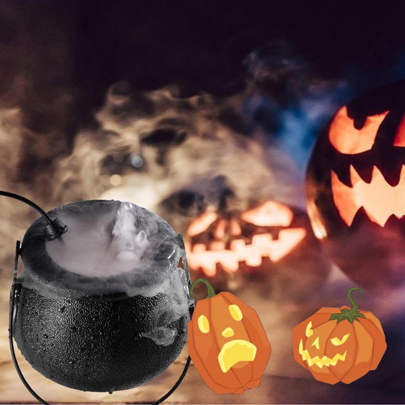 Halloween Hexe Topf Kessel Party Requisite Farbwechselnde Feiertags Requisite Dekoration Nebelmaschine Rauch Nebel Maschine mit LED Licht