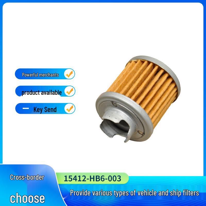

Engine oil filter 15412-HB6-003 fits Honda ATC125, TRX125, and CB50R models.