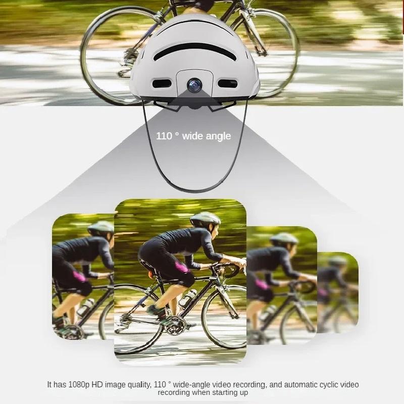 Ciclismo Motocicleta Bicicleta Elétrica Capacete Anti-Vibração Gravador Câmera Esportiva Sem Fio à Prova d'Água de Alta Definição Montada na Cabeça