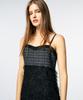 ETMON Slip Fluffy Mini Dress Black