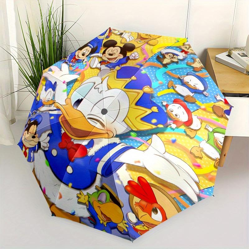 

Donald Duck & Friends Automatic Opening and Closing Cartoon Umbrella - Lightweight 3-Fold Design, Suitable for Fans, Travel, Daily Use - Off