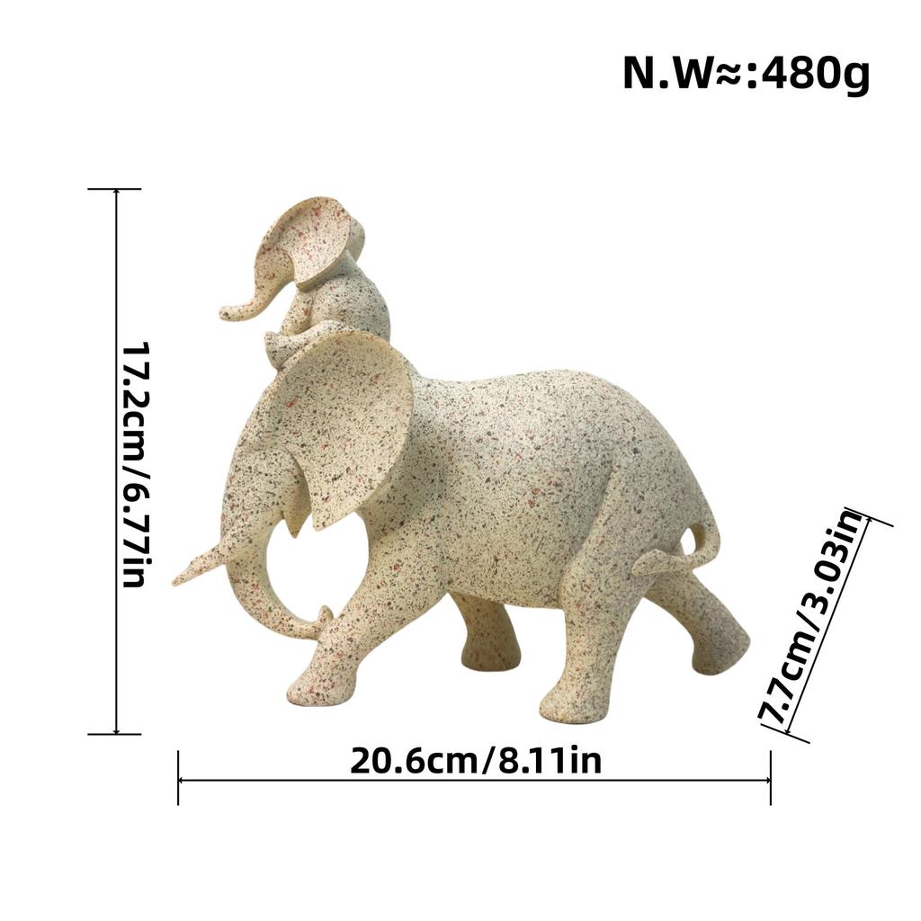 Modern Simple Mother and Son Elephant Resin Crafts Living Room Home Decoration Wine Cabinet Study Room Decoration Gift