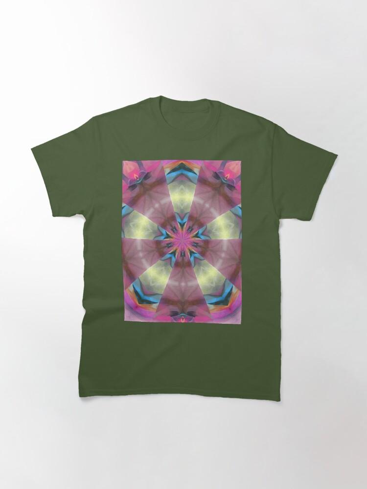 Pentangle Pastel Shades Multicolored Kaleidoscope Pentangle Pattern 12 Classic T-Shirt