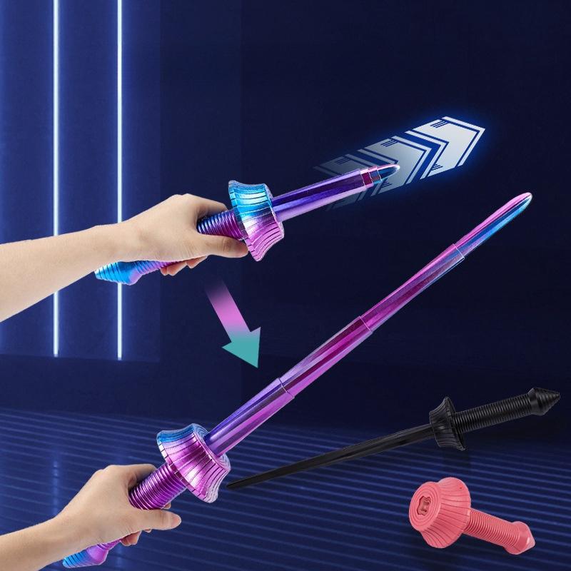 3D Printing Samurai Katana Genuine Sword Gravity Retractable Ninja Knife Cosplay Props Real Sized Japanese Katana Sabre Kid Toy