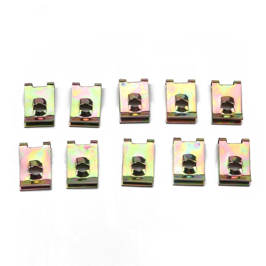 80 Pcs Boxed Car Zinc U-Shaped Fastener Trim Panel Self Tapping Screw Nut Clip
