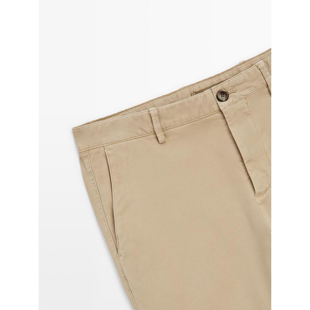 Masimodutti Slim Fit Micro Textured Pants