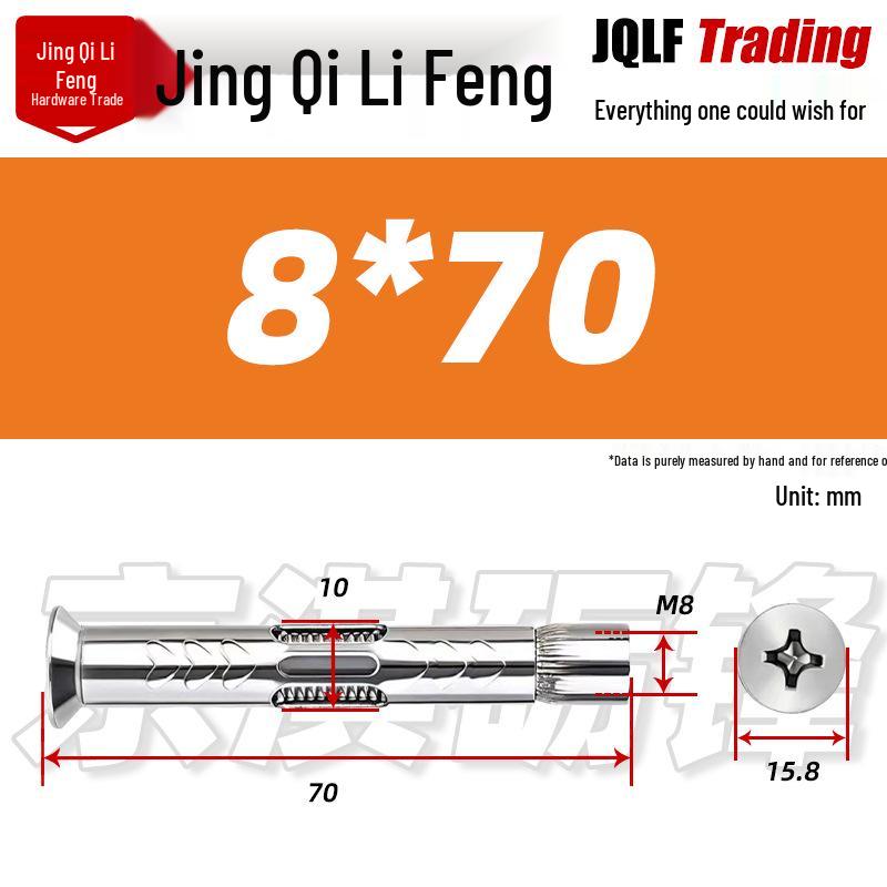 304 Countersunk Phillips Flat Head Internal Expansion Screw M6/M8/M10