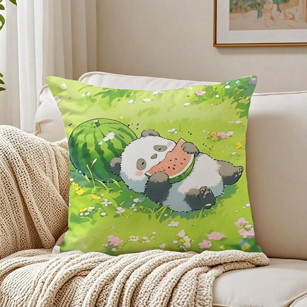 Cute handdrawn panda Cushion Cover Pillowcase Antidustmite living Room Sofa Decor Cushion Room