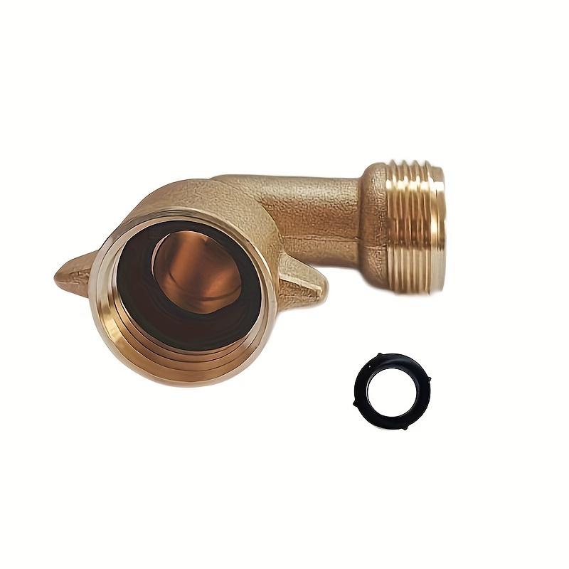 1pc 90 Degree RV Outdoor Garden Water Hose Hose Elbow Connector, Eliminate The Pressure Of RV Water Hose, Lead Free Solid Brass