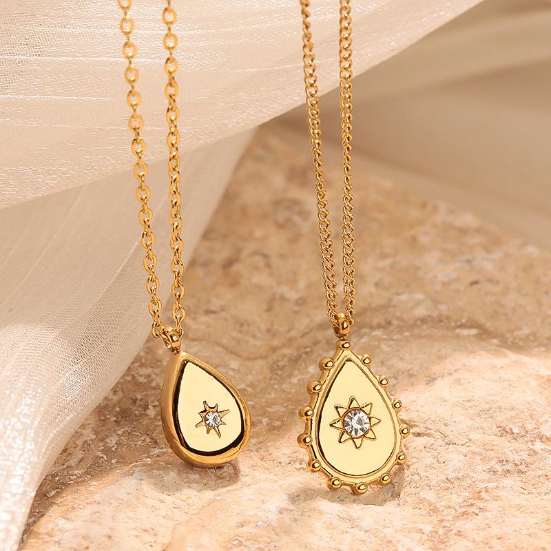 Nischen Design Luxus Mikro-Pavé Diamant Stern Anhänger Halskette