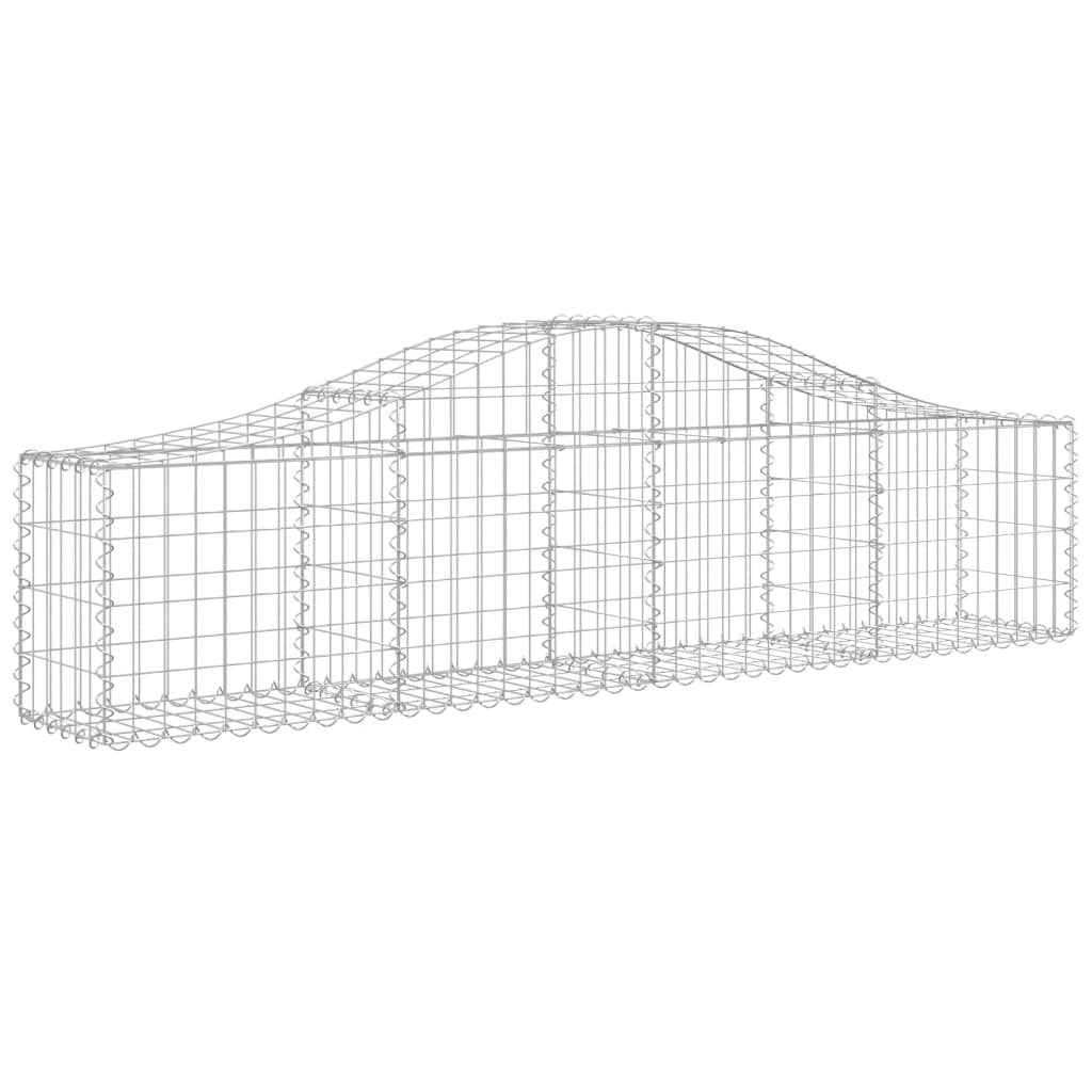 Vidaxl Kosze Gabionowe, 3 Szt, 200X30X40/60 Cm, Galwanizowane Żelazo