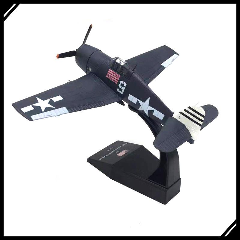 1:72 WWII US F6F Hellcat Carrier-Based Fighter Diecast Airplane Model Alloy Military Aircraft Finished Display Collectible Toy