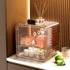 Transparent Dustproof Skin Care Cabinet Multi Functional Dish Rack Desktop Cup Storage Rack Magnetic Stackable Kitchen Cupboard