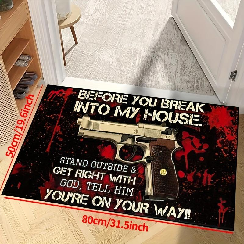 Picture Tube Skull Door Mat Bathroom Interior Exterior Rug Entrance Hall Anti-Slip Halloween Welcome Carpet Home Decor