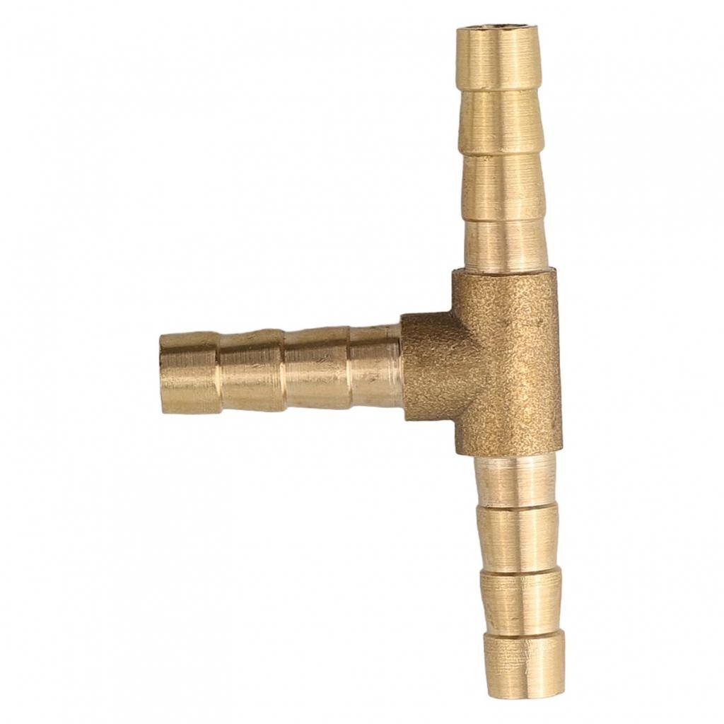 3 Way Tubing Fitting Barbed Hose Connector Brass Tee Splitter