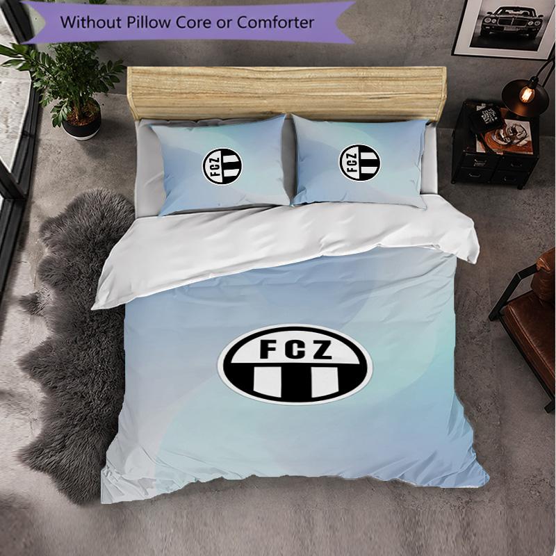 FC Zürich Themed Bedding 3Pcs Duvet Cover Set Decorative Bed Linen For Teen Room Home Decoration