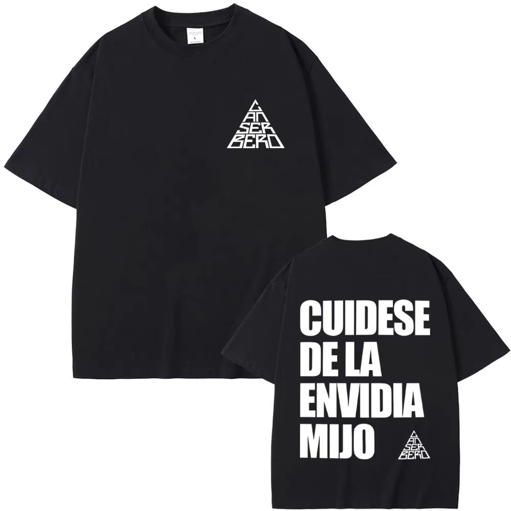 

Hot Sale Rapper Canserbero Cuidese Dela Envidia Mijo T-shirt Men Hip Hop Fashion Oversized T Shirt Male Vintage Cotton T-shir... S разноцветный