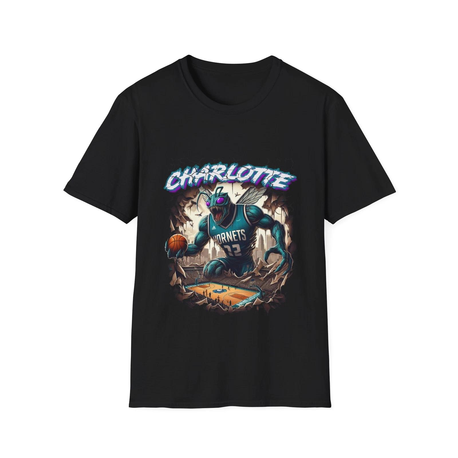 Men s and Women s T-shirts Hive of Horrors - Charlotte Hornets Horror Mashup T-Shirt XXL