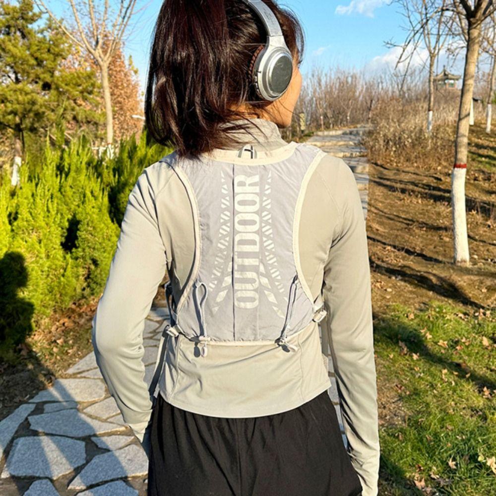 Vest Style Running Vest Nylon Trail Running Backpack Reflective Running Bag  For Women Men