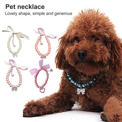 Κολάρο Σκύλου Κατοικίδιου με Ενσωματωμένο Στρας Φιόγκο Κρεμαστό Στολισμός Ρυθμιζόμενο Μόδα Σκύλος Γατάκι