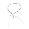 Bohemian Neckchain Bow Beaded Necklace Bowknot Star Pendant Clavicle Chain French Style Collarbone Chain for Women Girls