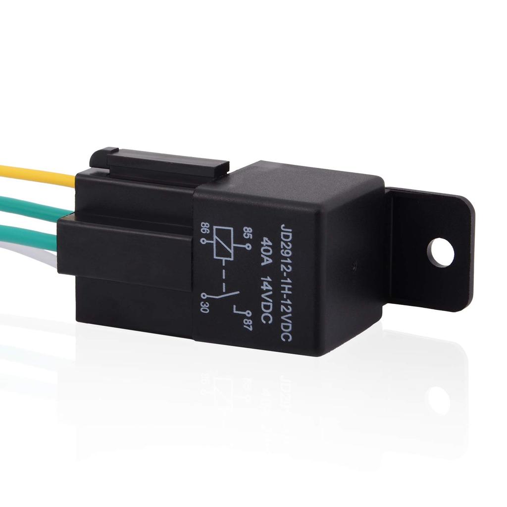 Ehdis 5 Pack Car Relay 4 Pin 40A SPST Model No. : JD2912-1H-12VDC