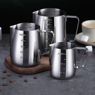 Brocca per schiumare il latte del caffè, in acciaio inox 304, specializzata nella classica macchina per il caffè, per il latte e il cappuccino, con schiumatore a vapore